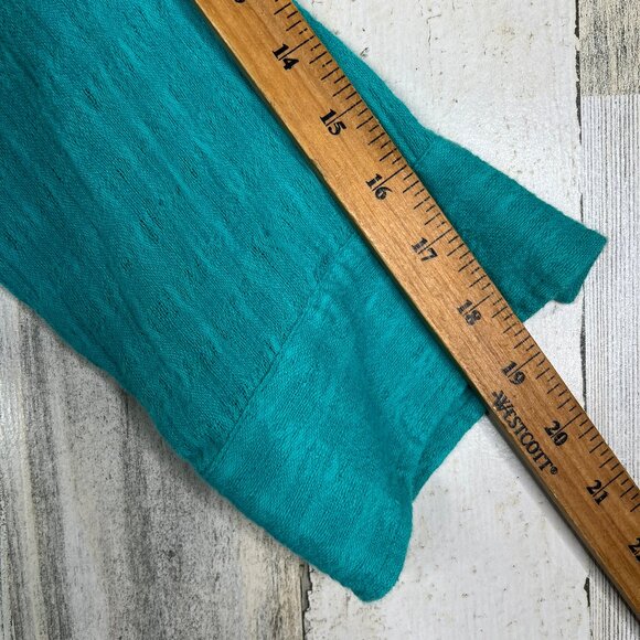 Soft Surroundings Women’s Shirt XS Button Front Relaxed Fit Turquoise Blue Top - Picture 9 of 9